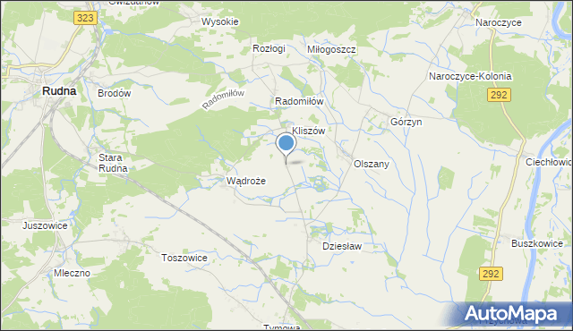 mapa Kolonia Kliszów, Kolonia Kliszów na mapie Targeo